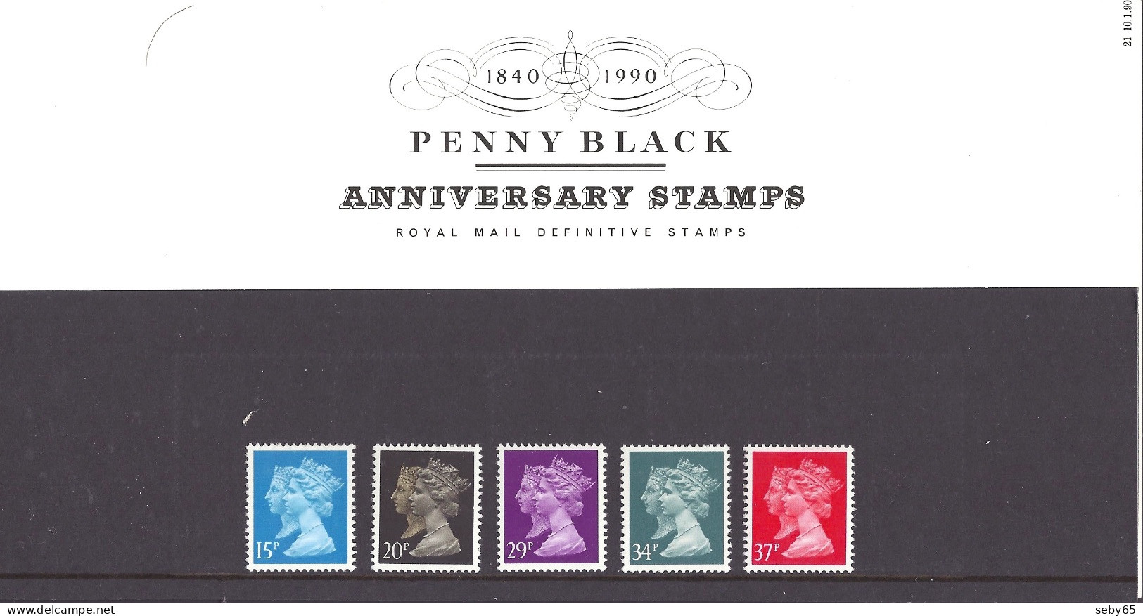 Great Britain 1990 - 150th Anniversary Penny Black, Queen Victoria, Elizabeth, Compl. Set - Presentation Pack MNH - Ungebraucht