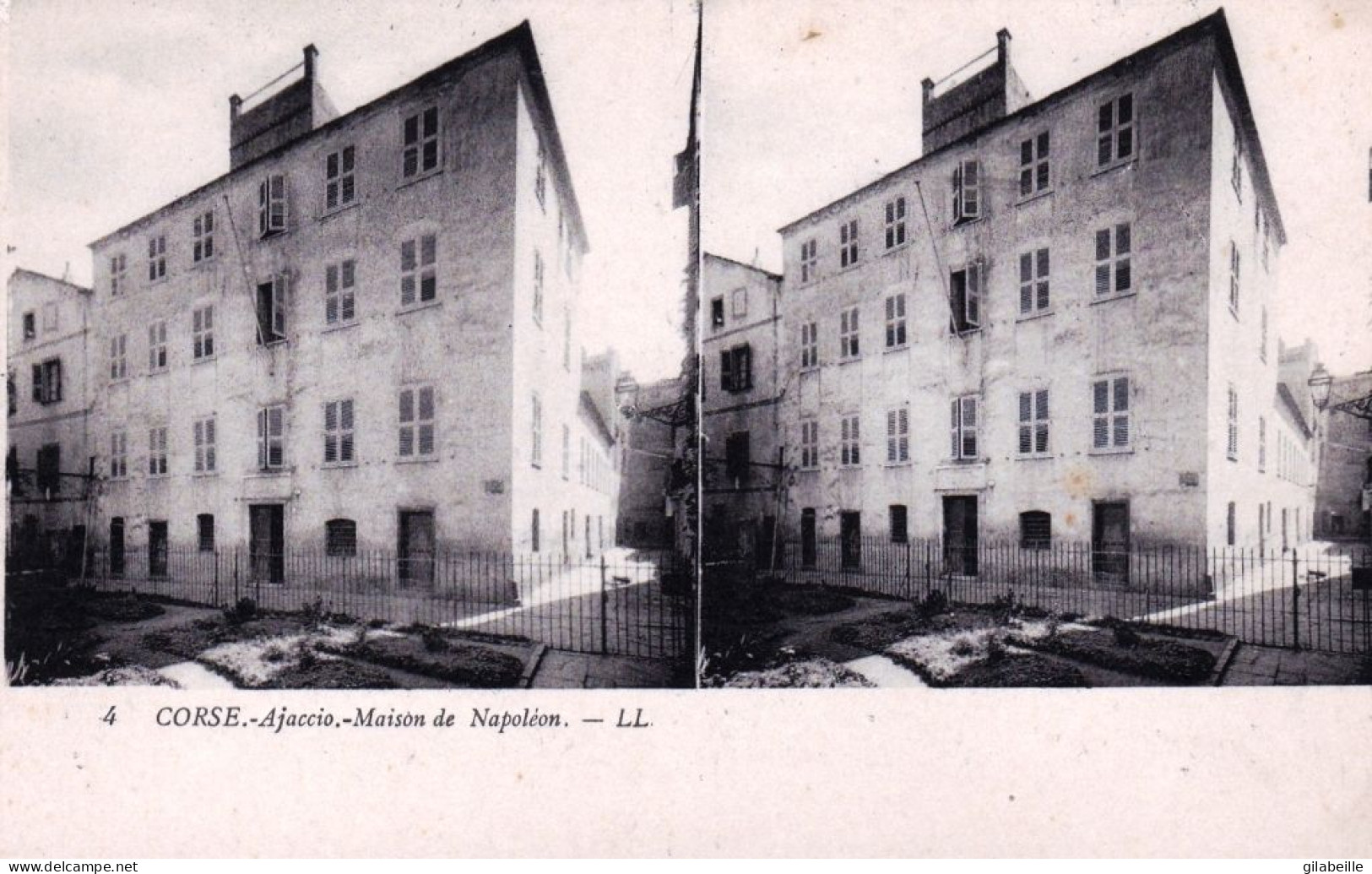 20 - Corse -  AJACCIO - Maison De Napoleon -  Carte Stereoscopique - Ajaccio