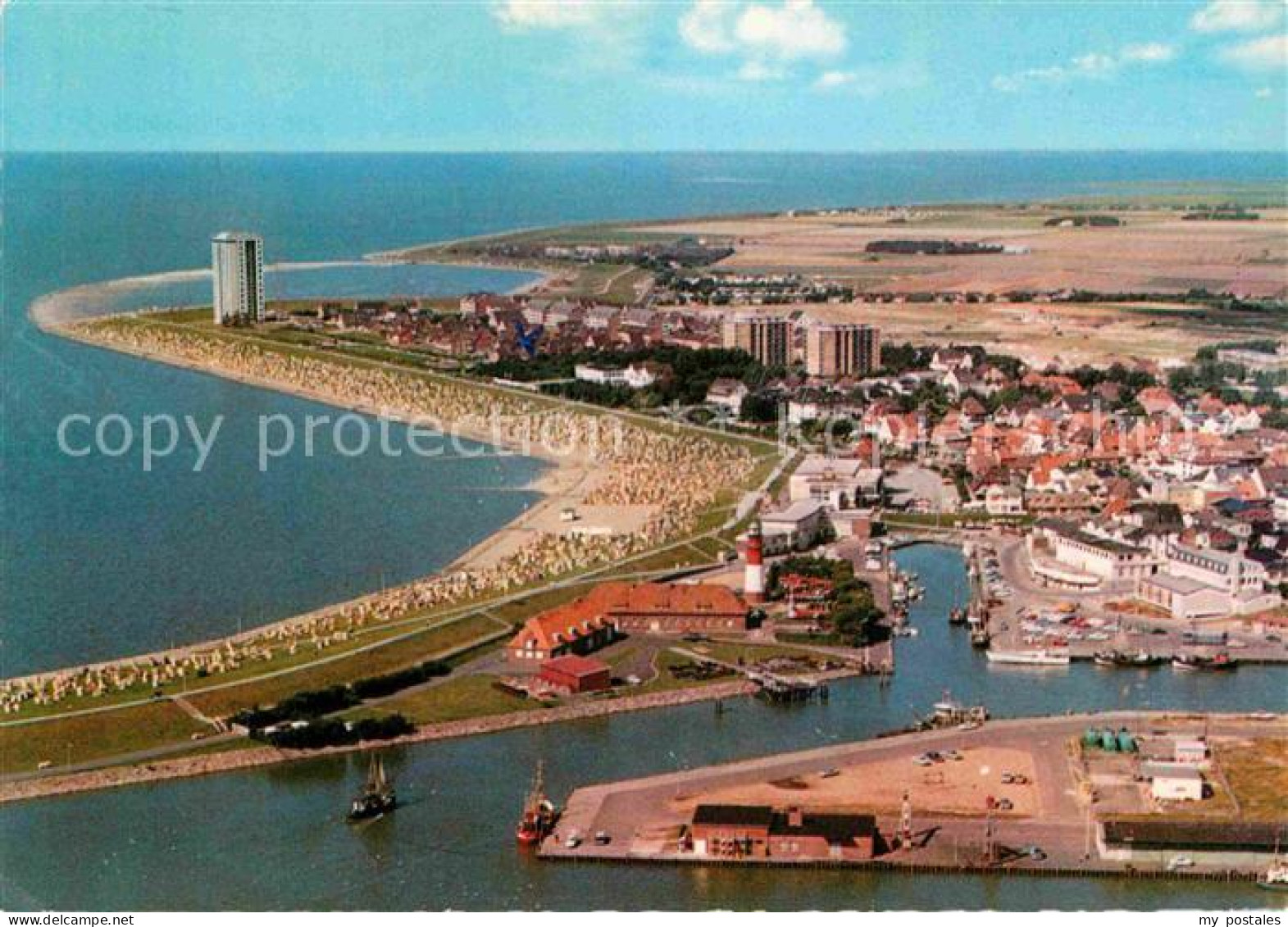 72787168 Buesum Nordseebad Fliegeraufnahme Hafen Strand Leuchtturm  Buesum - Büsum