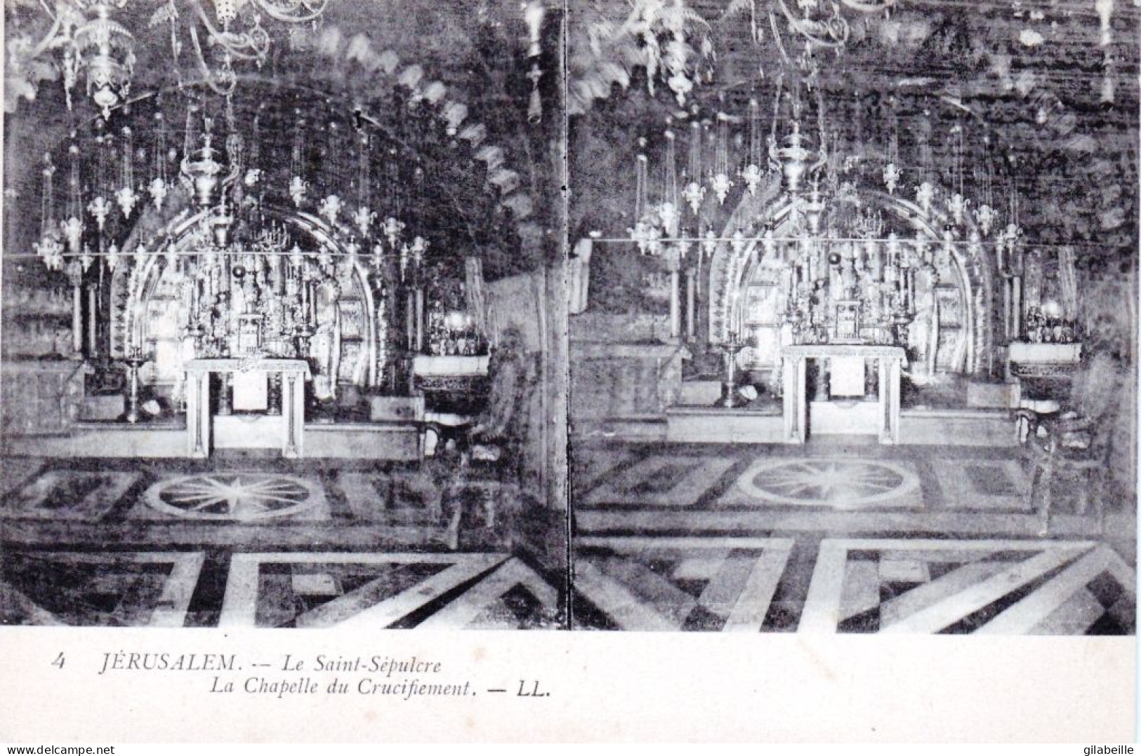 Israel - JERUSALEM - Le Saint Sepulcre - La Chapelle Du Crucifiement -    - Carte Stereo - הקבר הקדוש - קפלת הצליבה - Israël