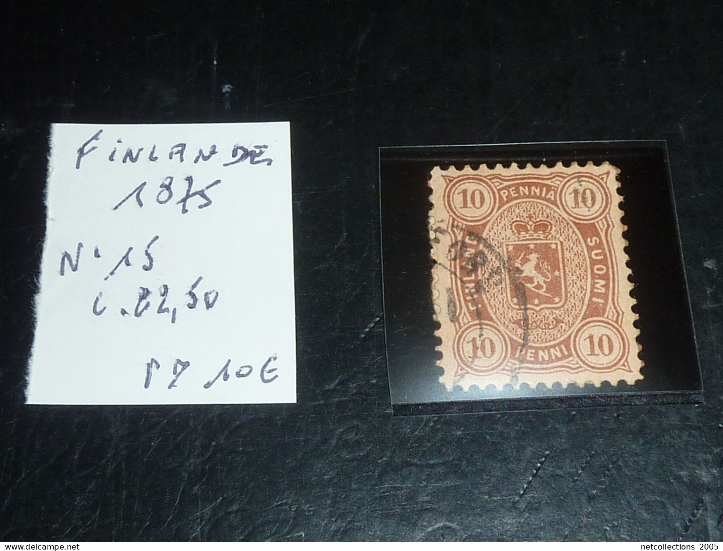 FINLANDE 1875 N°15 - Oblitéré (C.V) - Used Stamps