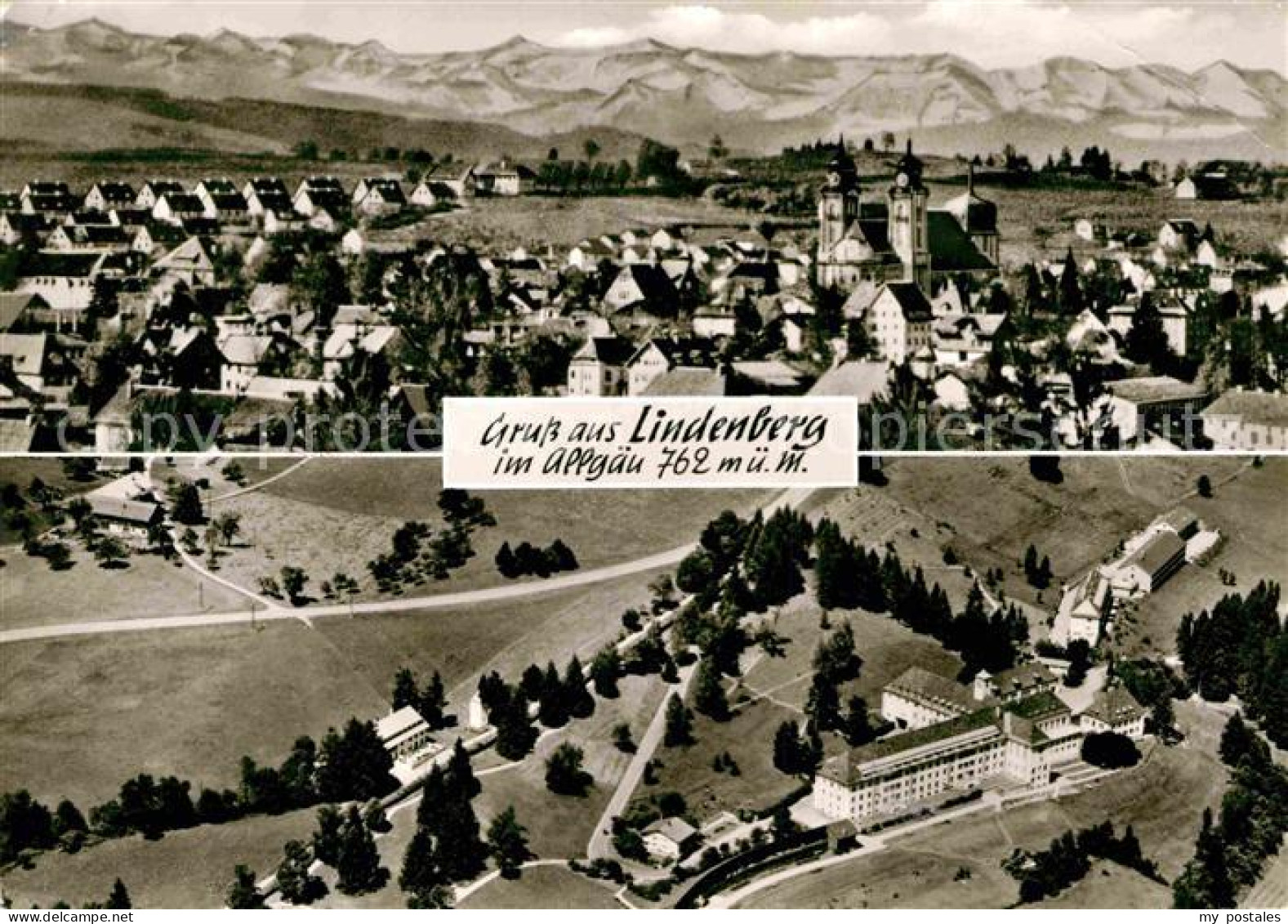 72787076 Lindenberg Allgaeu Gesamtansicht Mit Alpenpanorama Sanatorium Fliegerau - Lindenberg I. Allg.