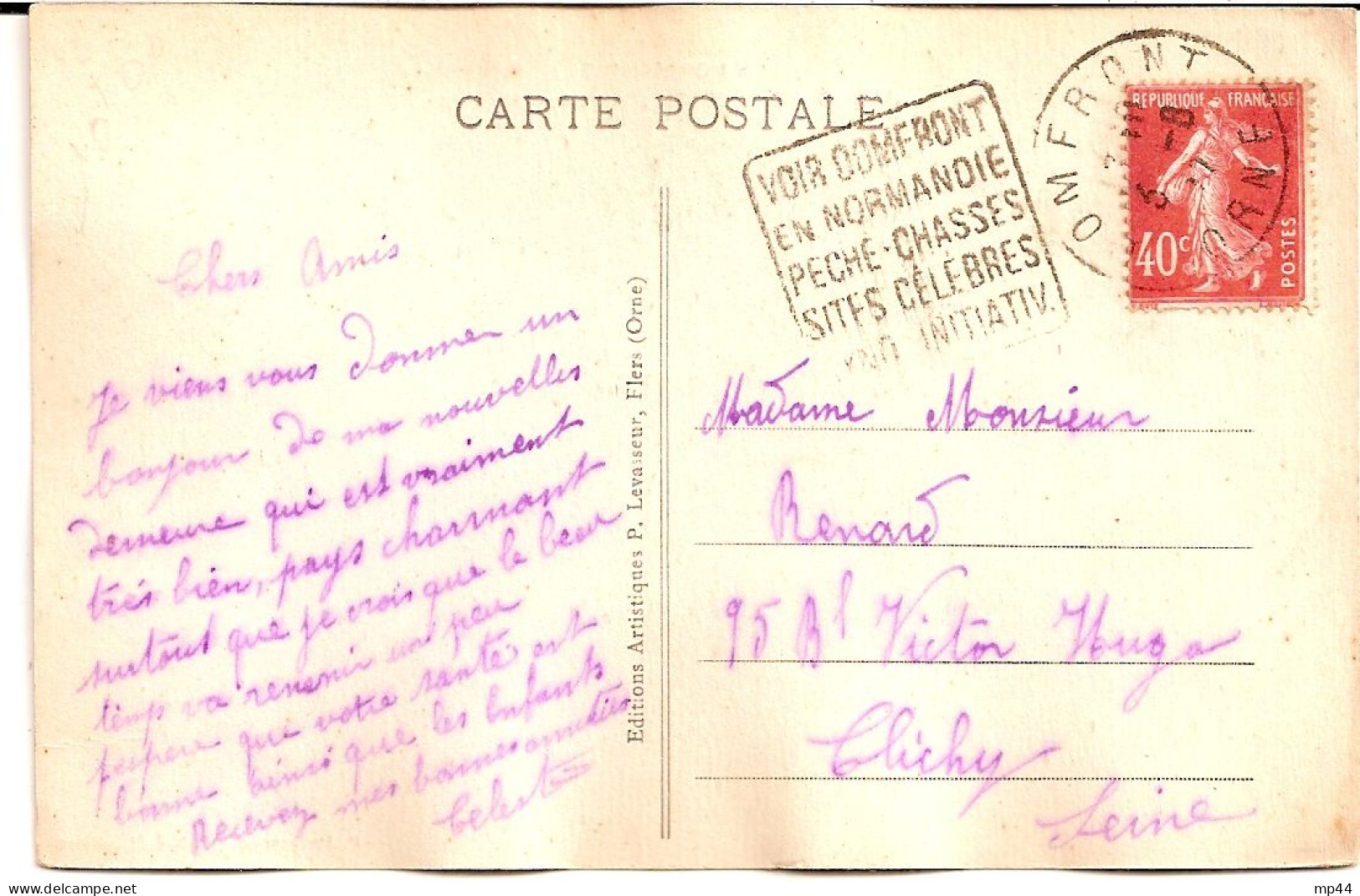 47I2 --- 61 DOMFRONT Daguin - Mechanical Postmarks (Advertisement)