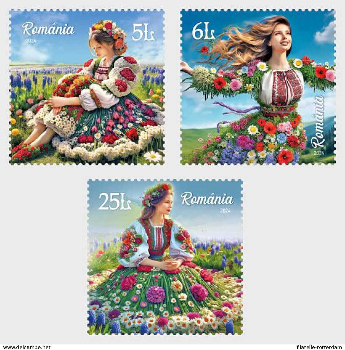 Romania / Roemenië - Postfris / MNH - Complete Set Flowers 2024 - Nuevos