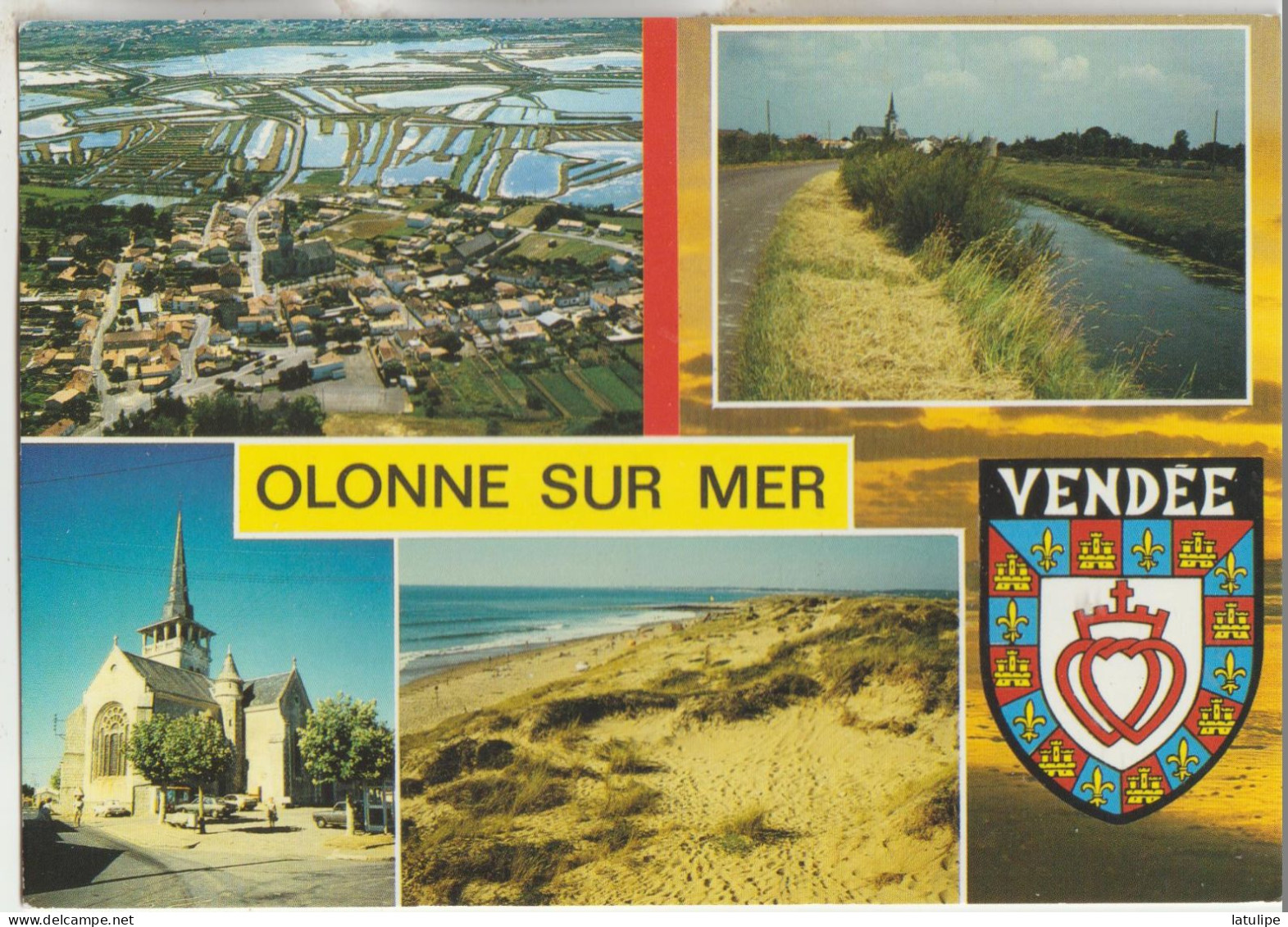 Olonne Sur Mer  85 Carte Circulée Timbrée  Multivues ( 5 ) Souvenirs - Other & Unclassified