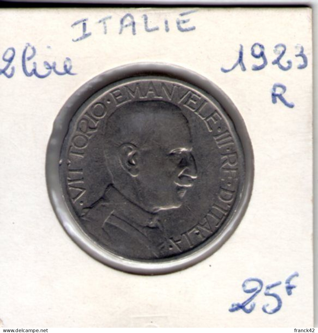 Italie. Bon Pour 2 Lires. 1923 R - 1900-1946 : Vittorio Emanuele III & Umberto II