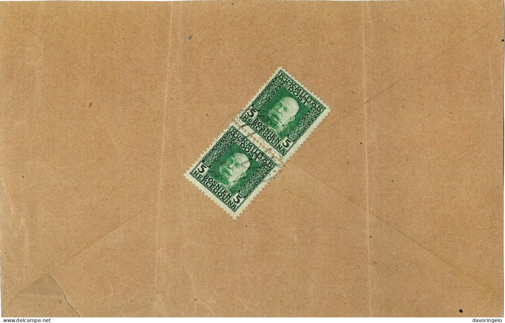 Bosnia-Herzegovina/Austria-Hungary, Letter-year 1913, Auxiliary Post Office/Ablage TIHALJINA, Type A1 - Bosnia And Herzegovina