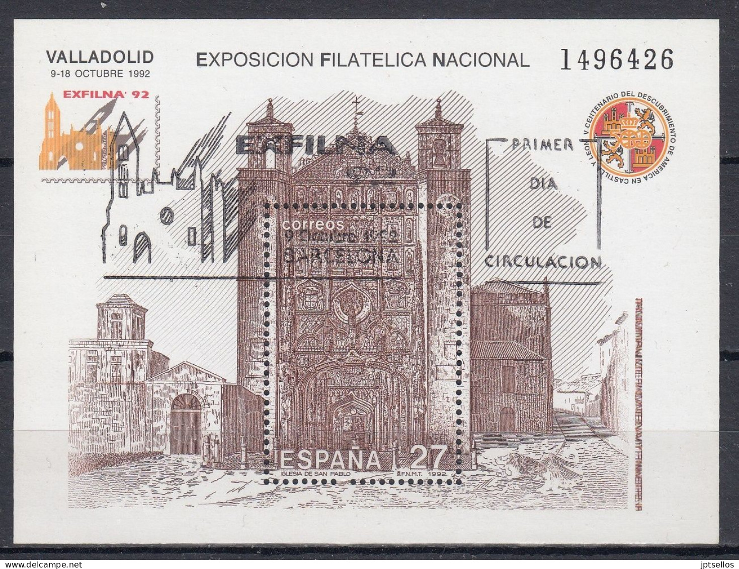 ESPAÑA 1992 Nº 3222 USADO 1º DIA - Oblitérés