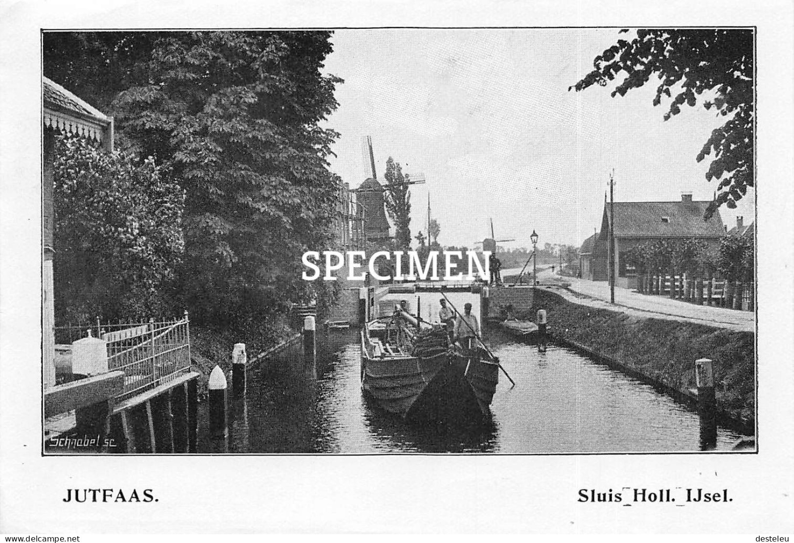 Prent - Sluis Holl. Ijsel - Jutphaas - Jutfaas  - 8.5x12.5 Cm - Otros & Sin Clasificación