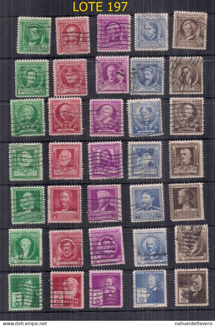 ÉTATS-UNIS 1940 CÉLÉBRER LES AMÉRICAINS SÉRIE Yv 413/447 UTILISÉ - Used Stamps