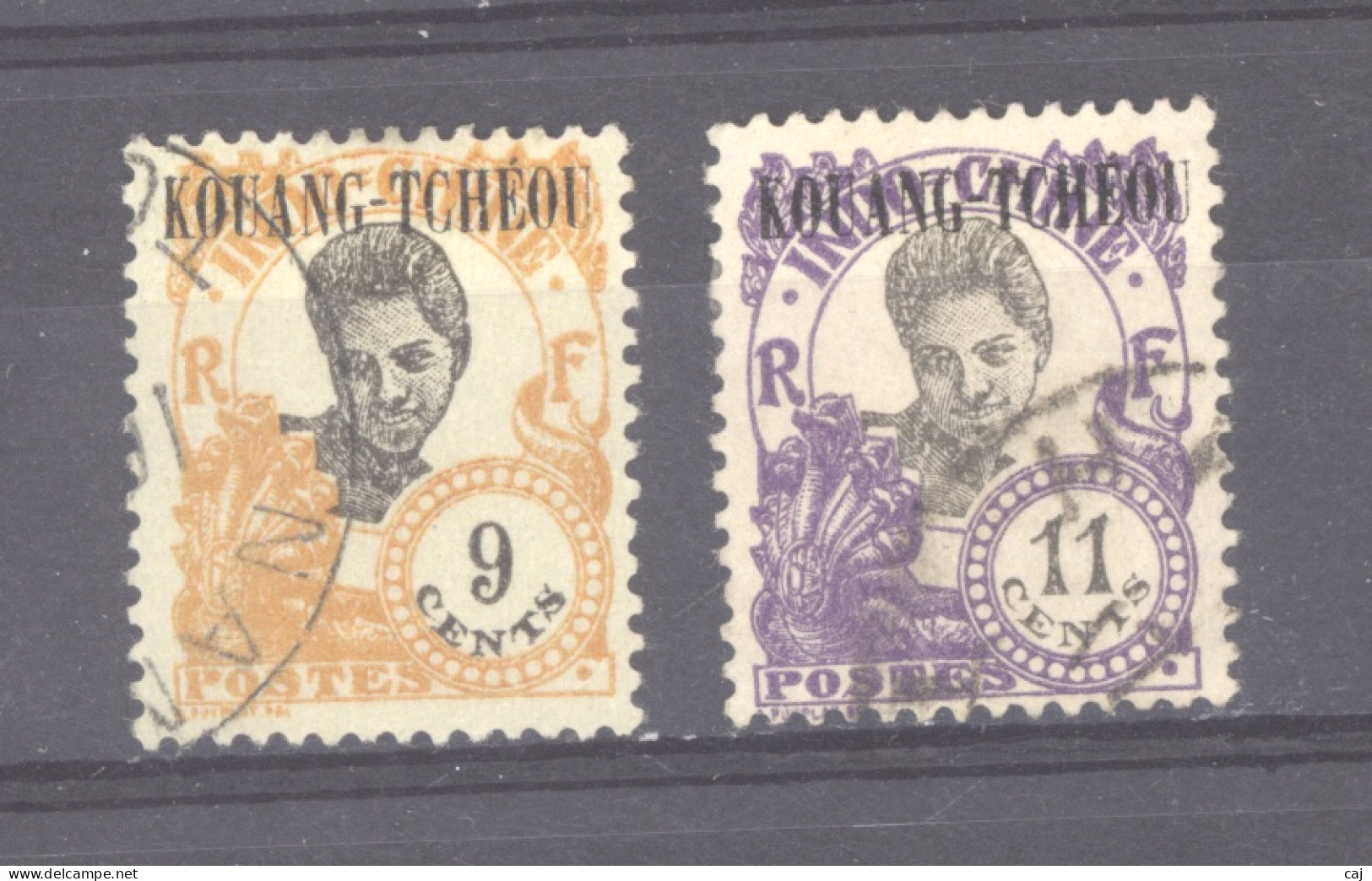 Kouang Tchéou   :  Yv  64 + 66  (o) - Used Stamps