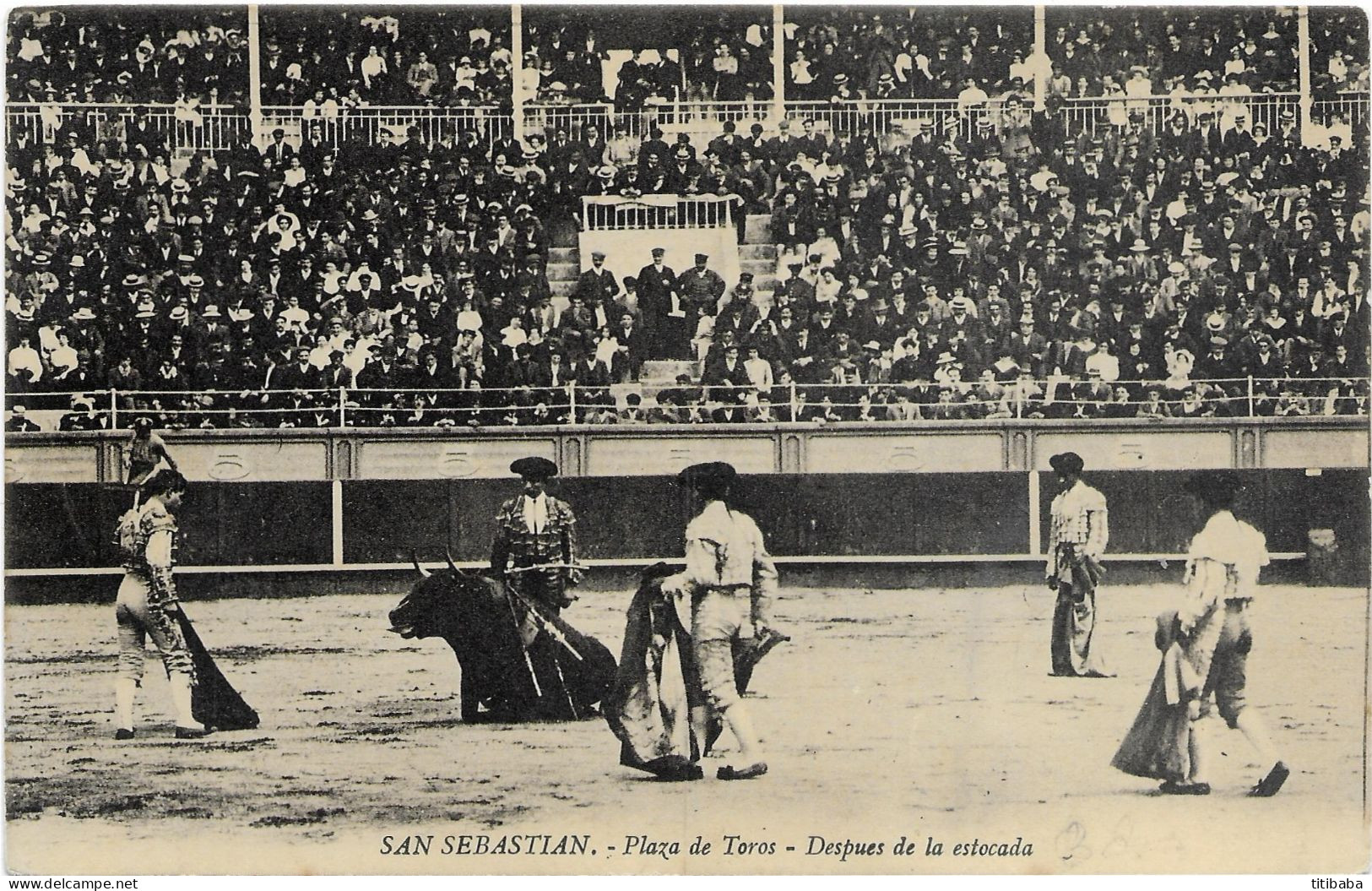 San Sebastian Plaza De Toros Despues De La Estocada Rare - Sonstige & Ohne Zuordnung