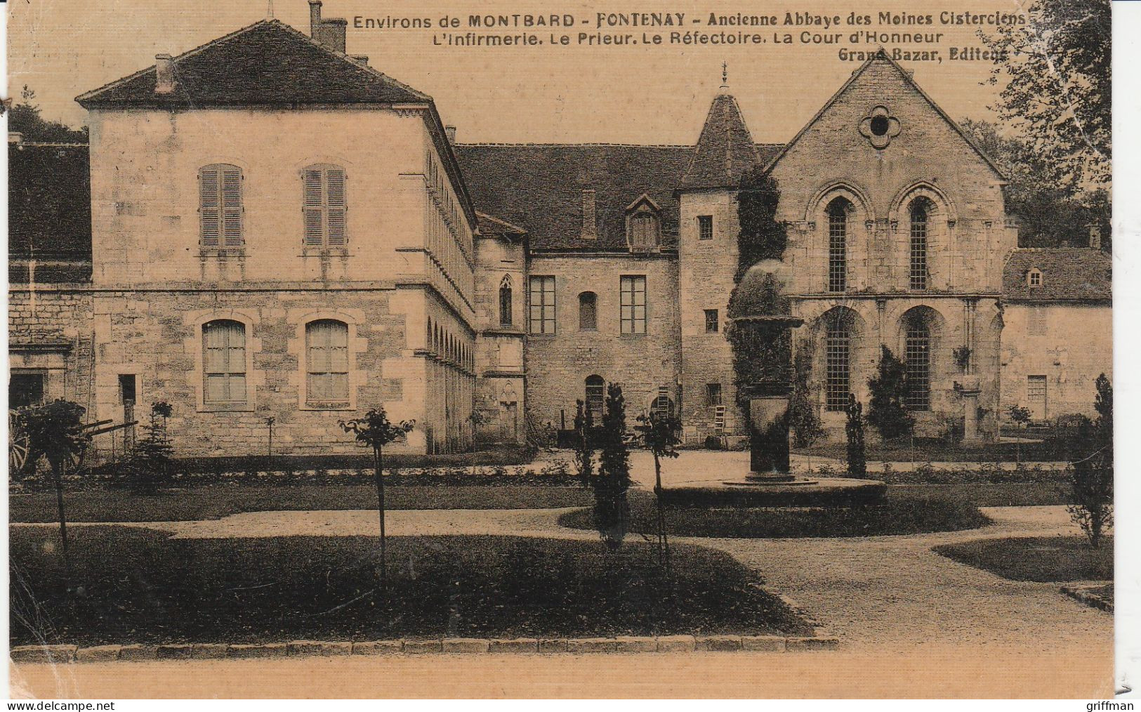 ENVIRONS DE MONTBARD-FONTENAY ANCIENNE ABBAYE L'INFIRMERIE LE PRIEUR LE REFECTOIRE LA COUR D'HONNEUR 1909 TBE - Montbard