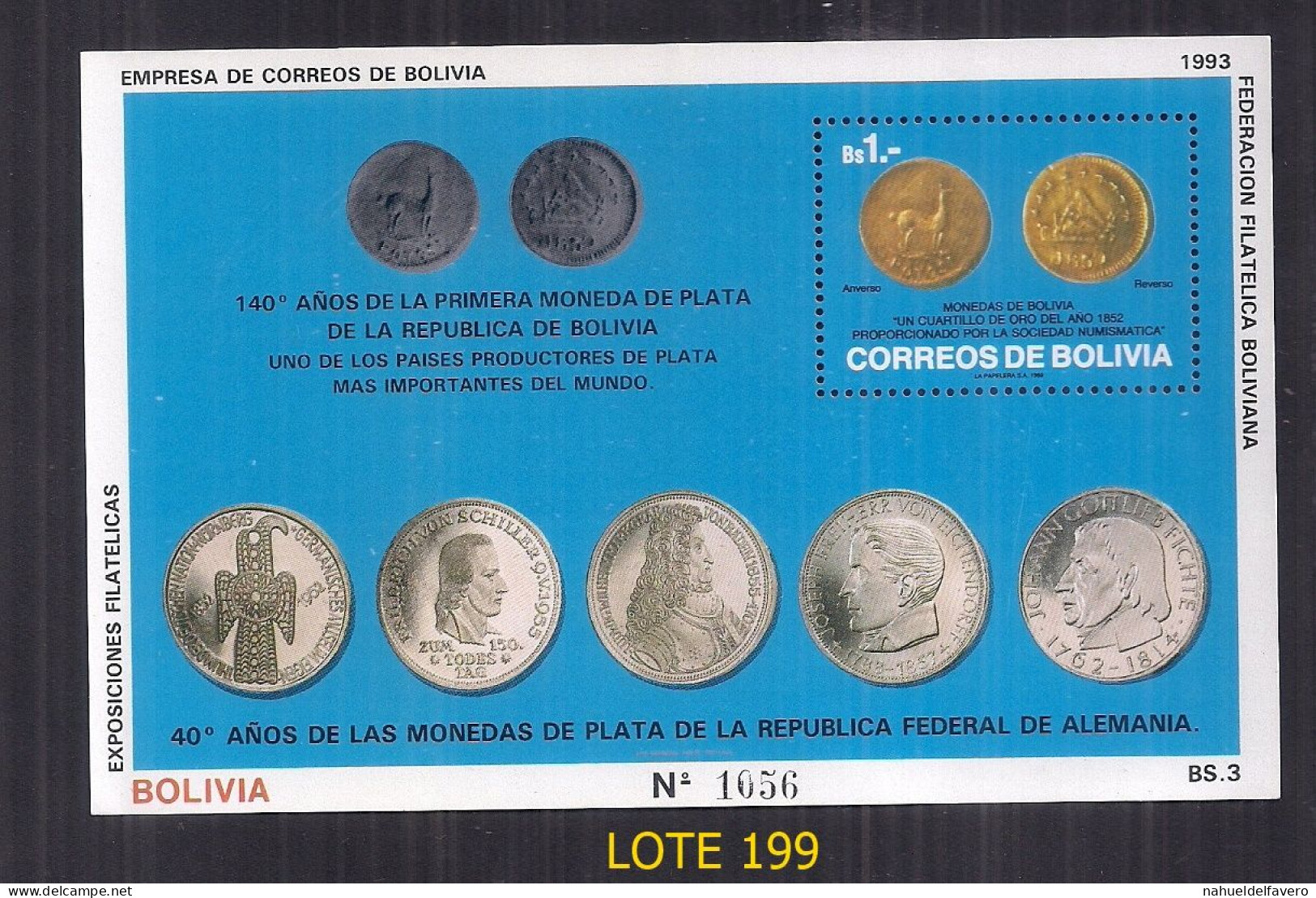 BOLIVIE 1993 BLOC 176 PIÈCES D'ARGENT - Bolivien