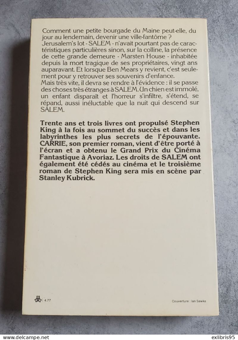 Rare édition ALTA Salem Stephen King EO édition Originale Française 1977 - Toverachtigroman