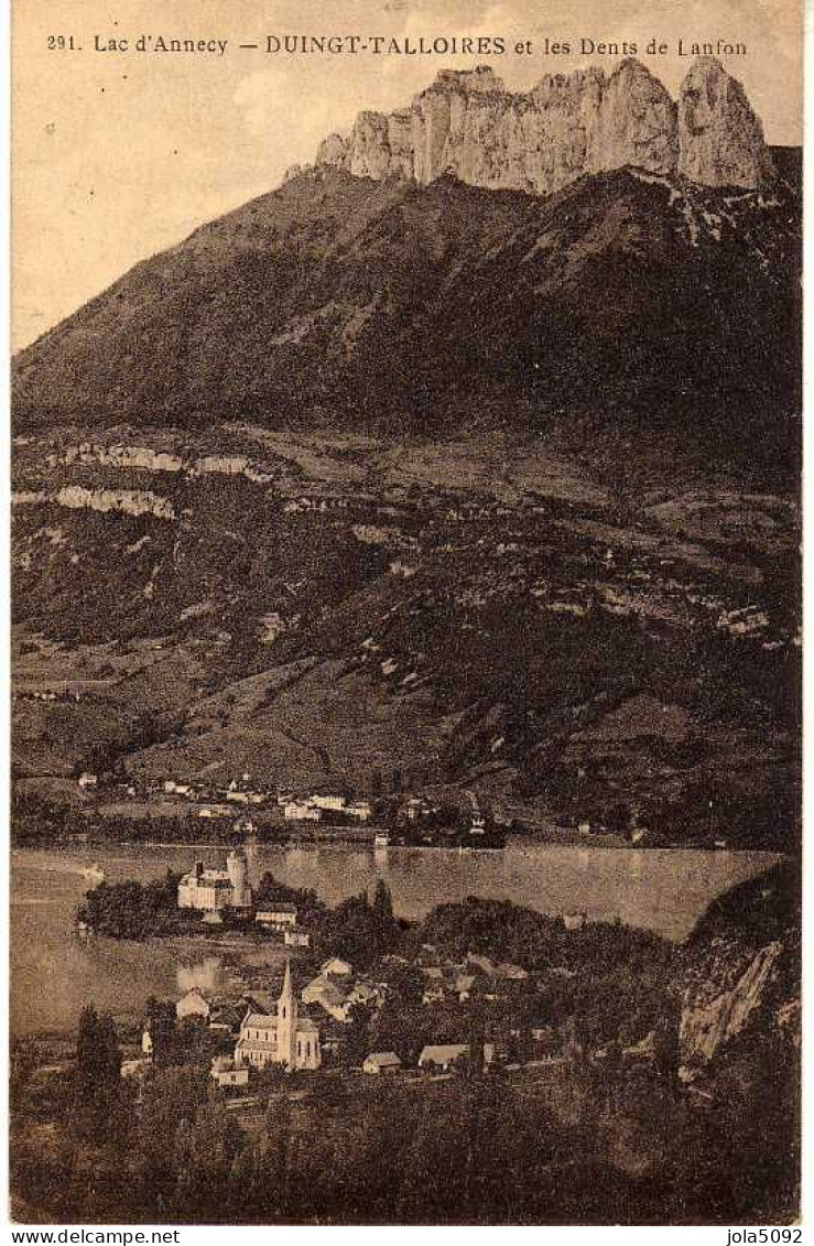 74 - Lac D'ANNECY - DUINGT-TALLOIRES Et Les Dents De Lanfont - Talloires