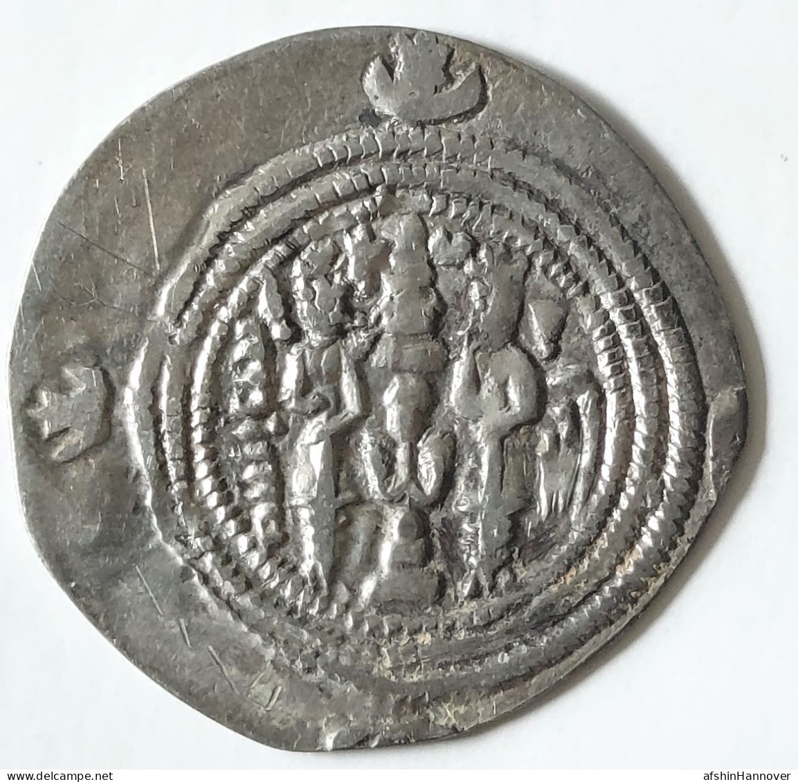 SASANIAN KINGS. Khosro II. 591-628 AD. AR Silver  Drachm  Year 21 Mint BBA - Orientalische Münzen