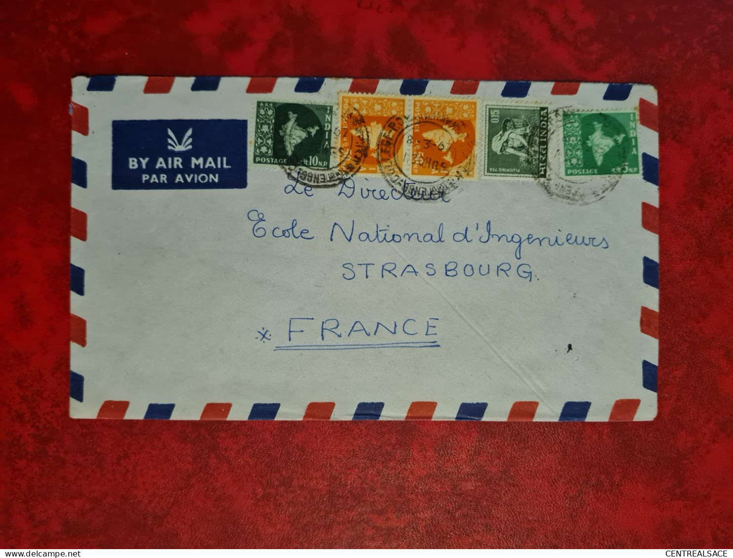 LETTRE  INDE 1967 COLLEGE - Briefe U. Dokumente