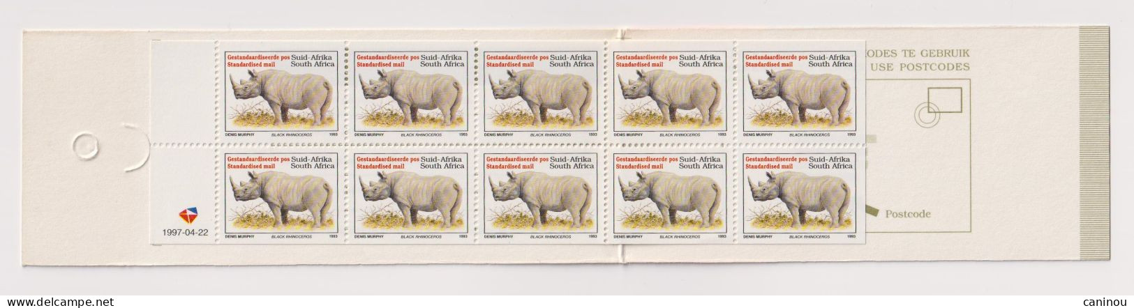 AFRIQUE DU SUD   Y & T CARNET EXPOSITION PHILATELIQUE ILSAPEX RHINOCEROS 1993 / 1997 NEUF - Postzegelboekjes