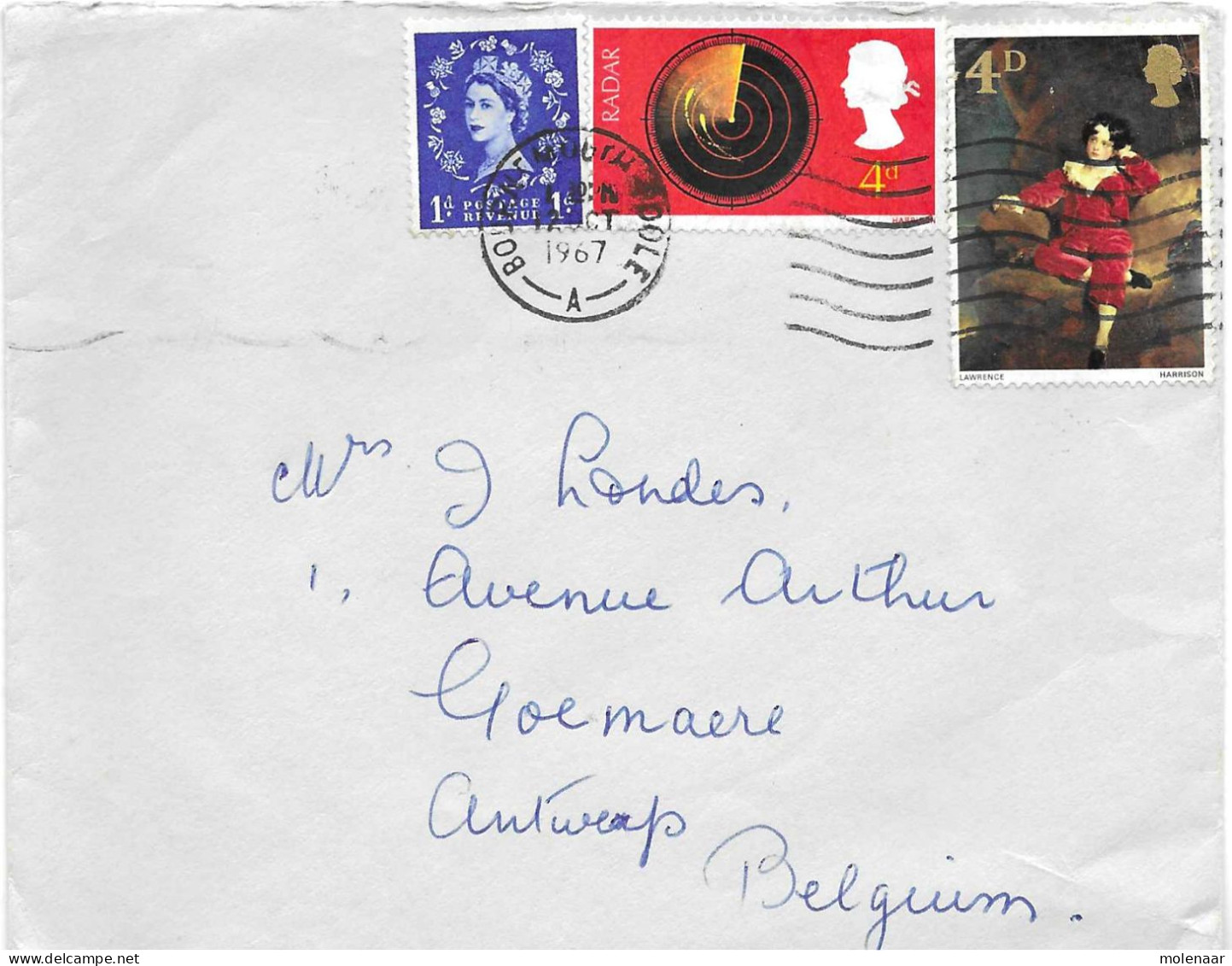 Postzegels > Europa > Groot-Brittannië > 1952-2022 Elizabeth II > Brief Uit 1967 Met 3 Postzegels (17554) - Lettres & Documents