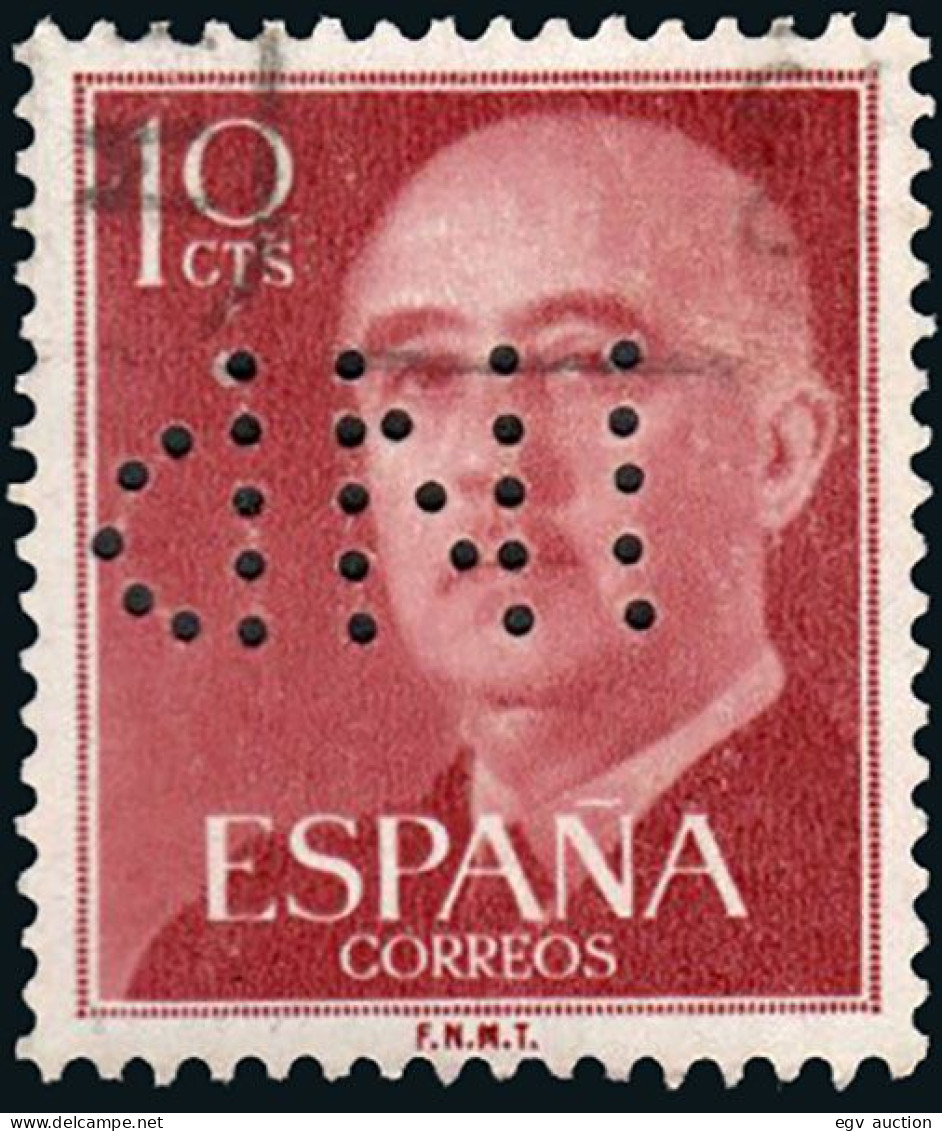 Madrid - Perforado - Edi O 1143 - "INP" (Instituto Nacional Previsión) - Usati