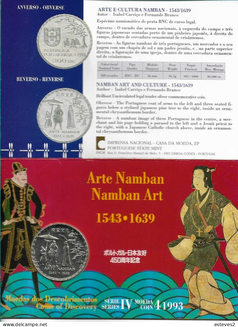 Portugal 1993 , 200 Escudos , Arte Namban ,  Namban Art , Blister - Portugal