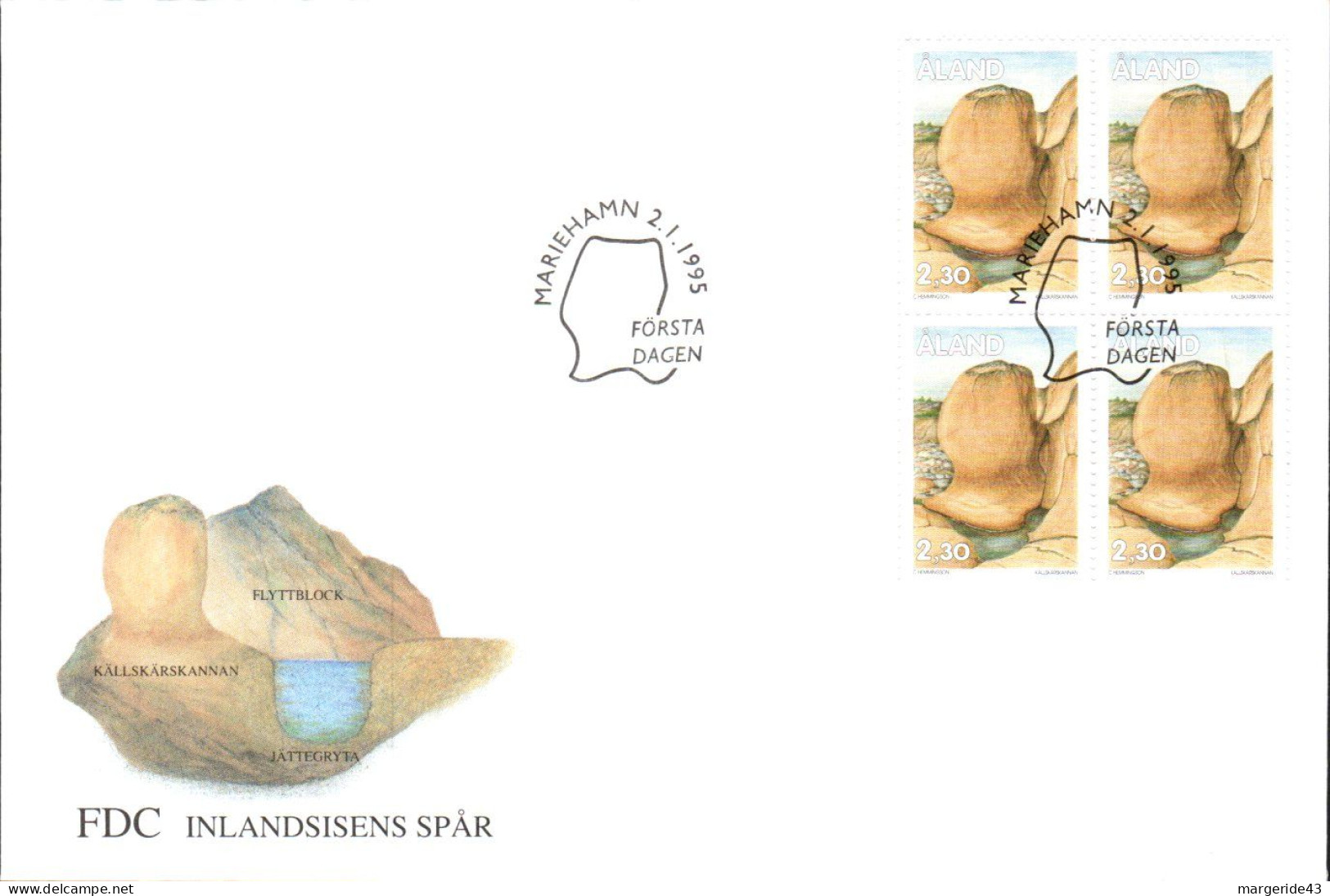 ALAND FDC 1995 VIE GLACIAIRE - Ålandinseln