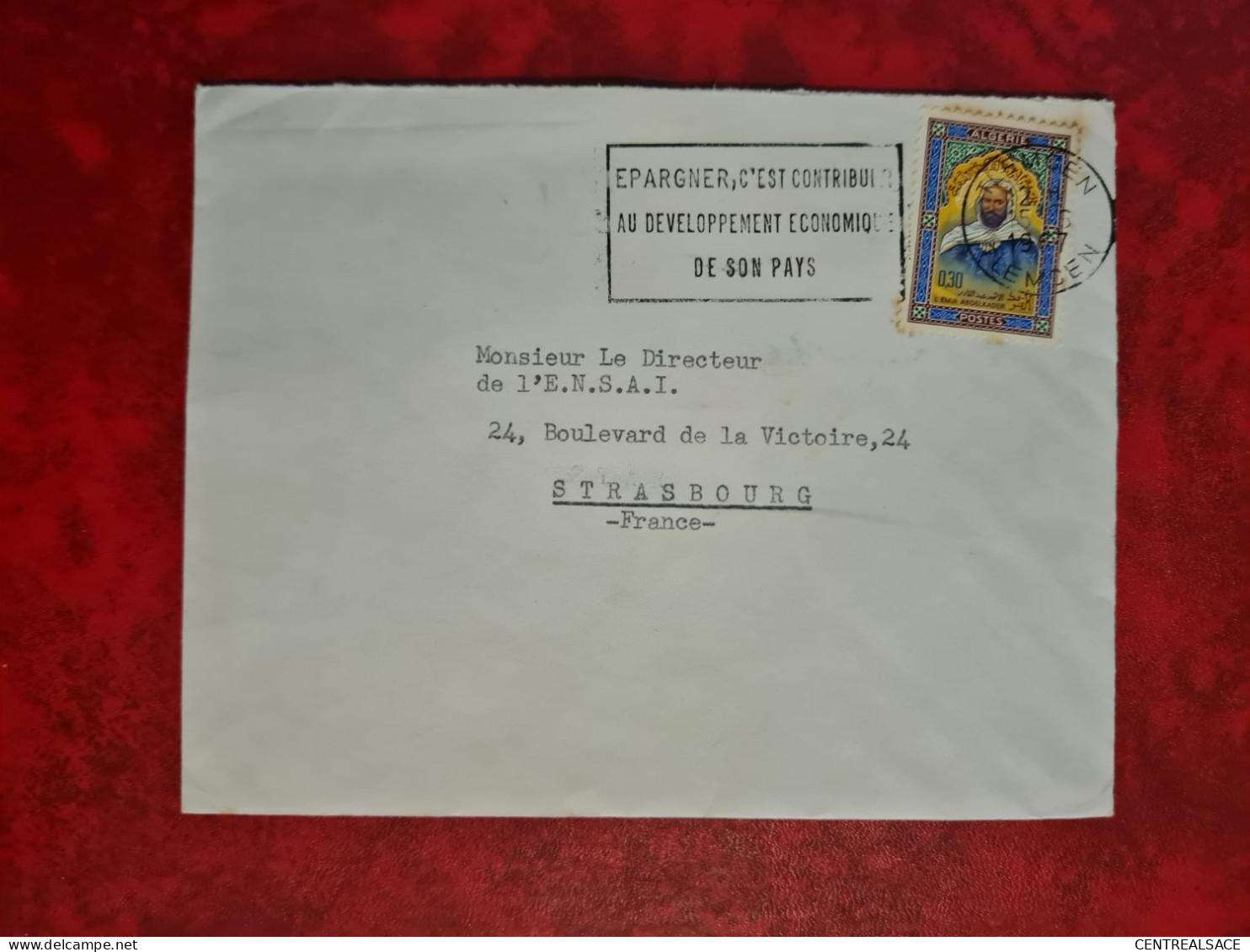 LETTRE  ALGERIE TLEMCEN FLAMME EPARGNER - Algerije (1962-...)