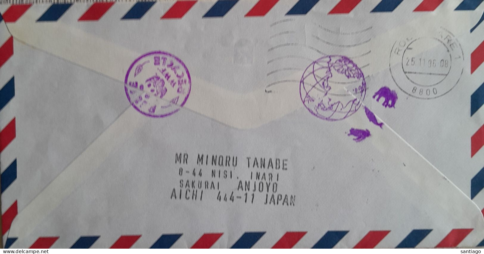 Japan : Brief Van ANJOYO Naar Lichtervelde - Cartas & Documentos