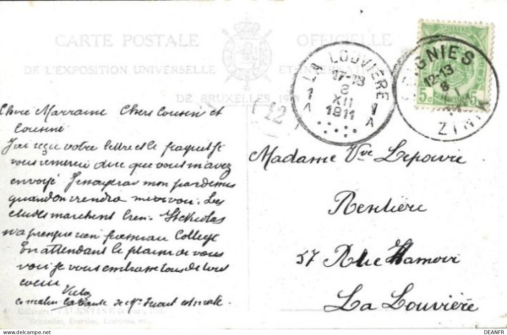 EXPOSITION De BRUXELLES 1910 : Pavillon Canada,Les Fruits Exposés. Carte Impeccable. - Mostre Universali