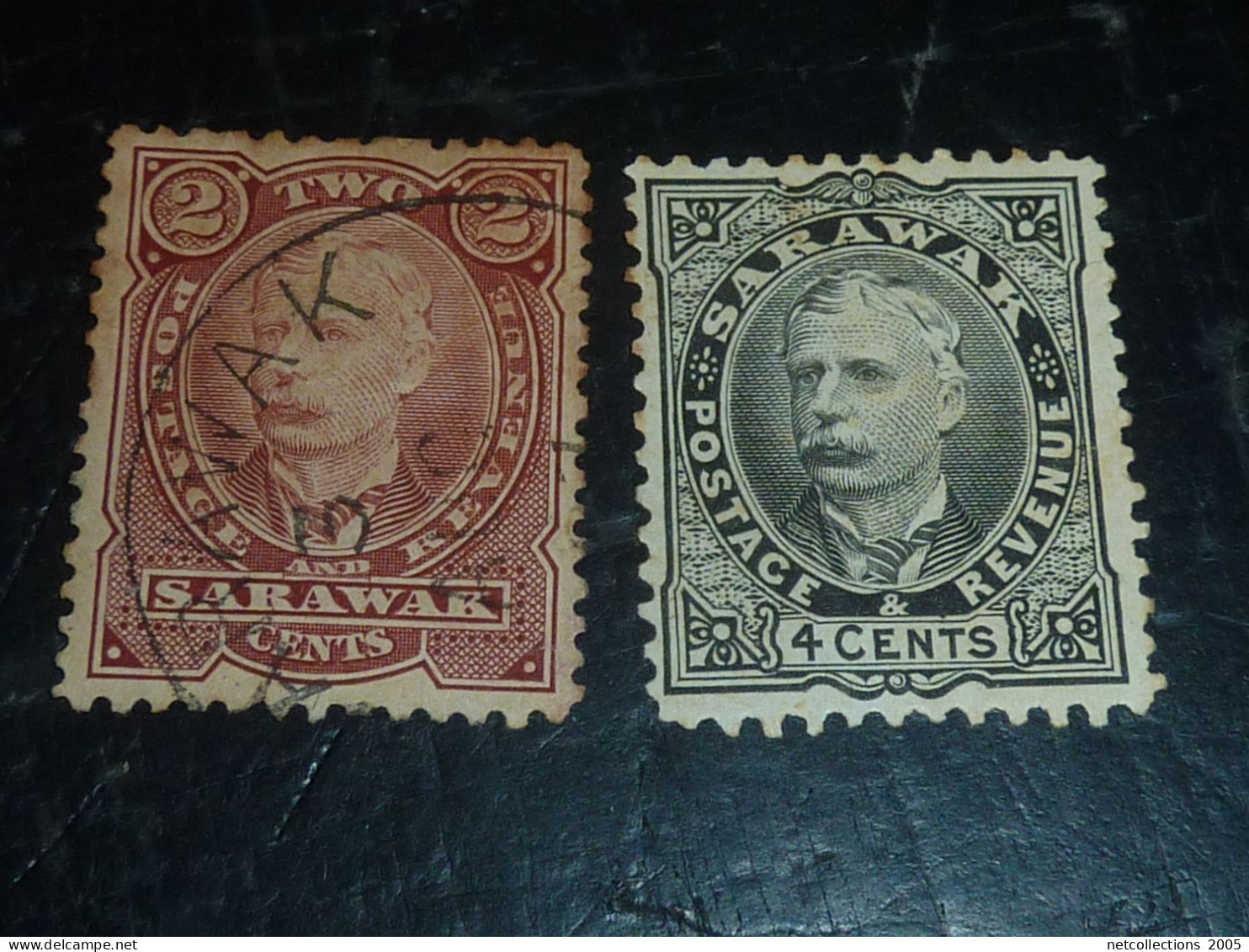 SARAWAK 1895 LA PAIRE N°31 OBLITERE N°32 NEUF AVEC CHARNIERE - Oblitéré (C.V) - Sarawak (...-1963)