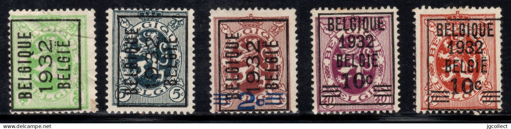 Setje Typo's 1932 - Heraldieke Leeuw / Lion Heraldique   - O/used - Tipo 1929-37 (Leone Araldico)