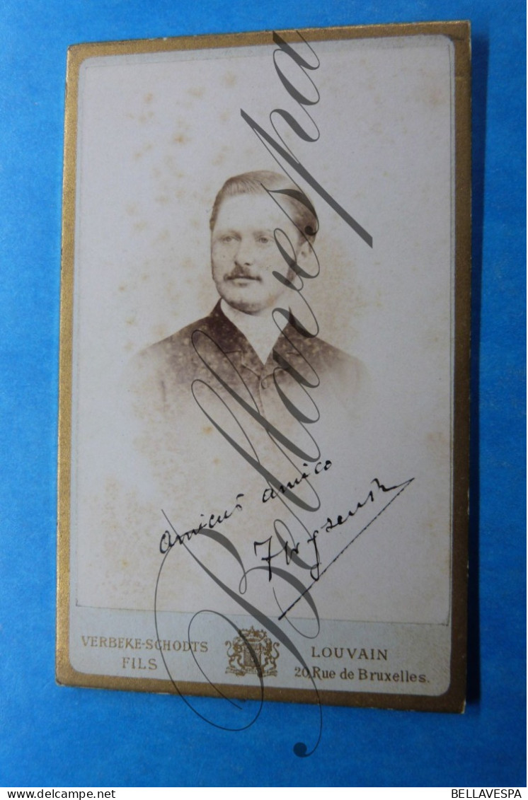 C.D.V. Carte De Visite. Atelier Portret Photo Studio  VERBEKE-SCHODTS Leuven - Geïdentificeerde Personen