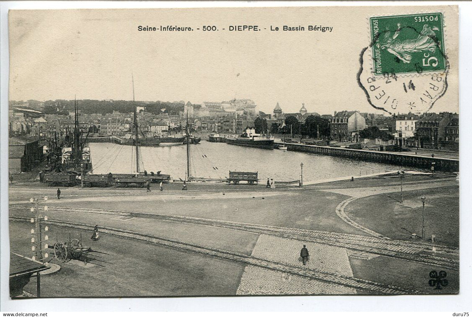 CPA Voyagé 1914 * DIEPPE Le Bassin Bérigny - Dieppe