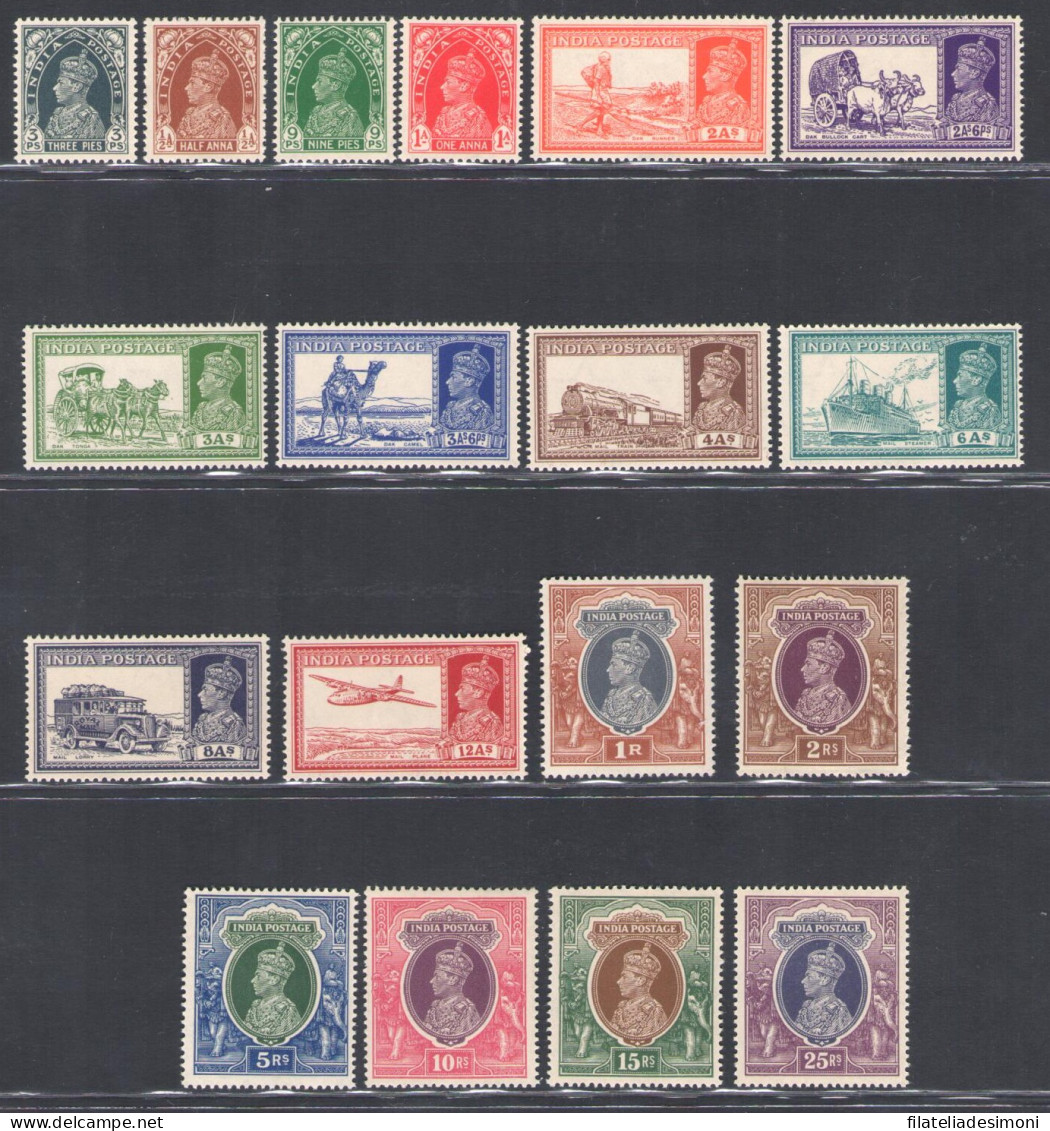 1937-40 India - Stanley Gibbson N. 247/64 - MNH** - Andere & Zonder Classificatie