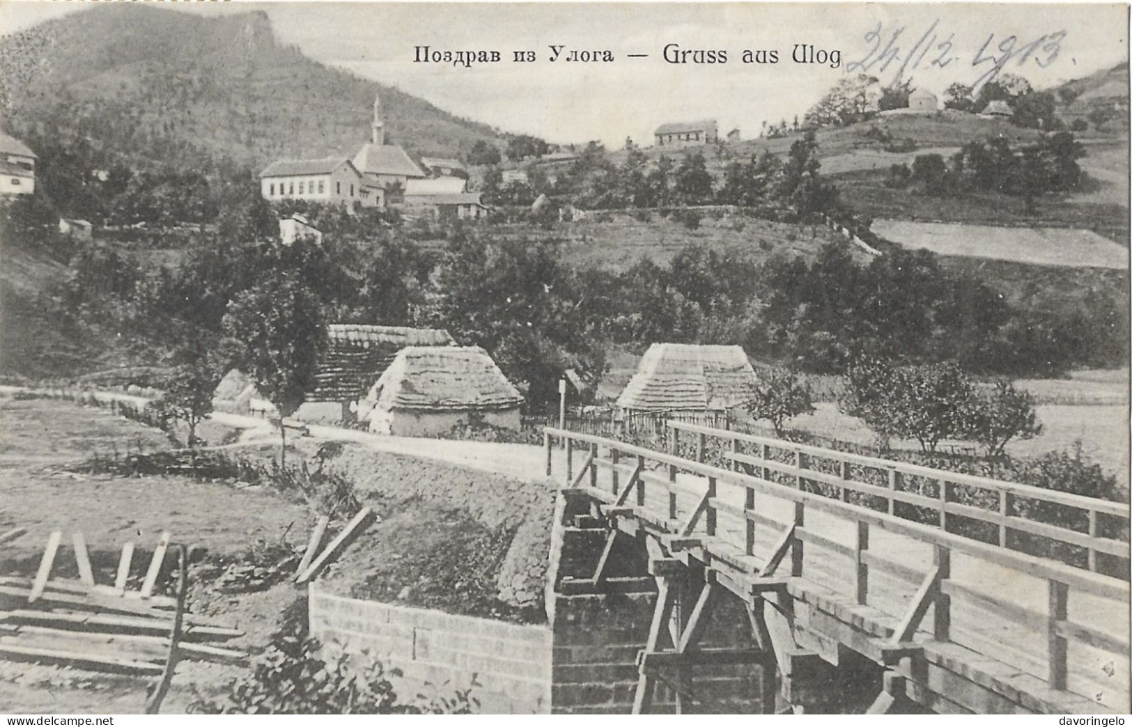 Bosnia-Herzegovina/Austria-Hungary, Picture Postcard-year 1913, Auxiliary Post Office/Ablage ULOG, Type B1 - Autres & Non Classés