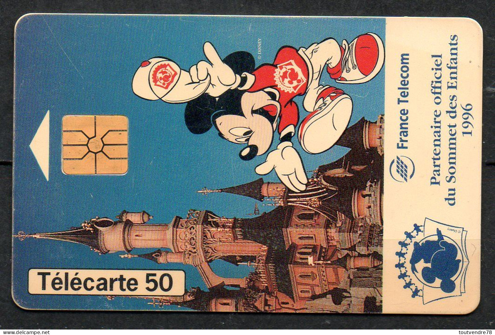 C303 : France F649 MICKEY Sommet Des Enfants 50U-GEM1A 1996 - 1996