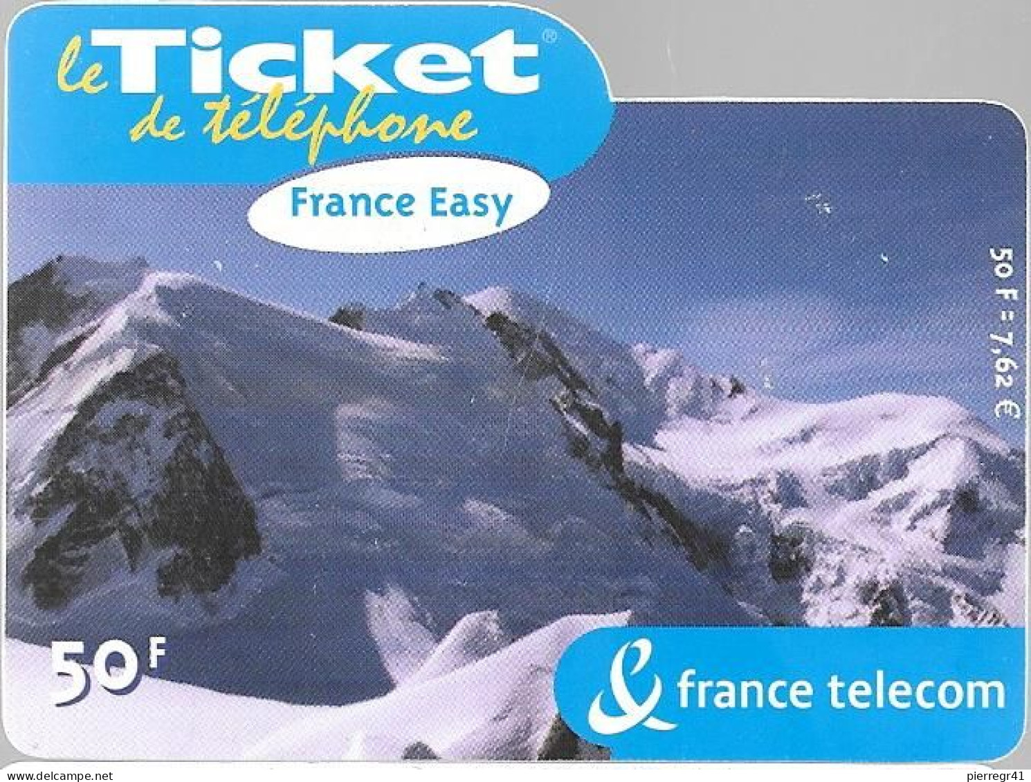 TICKET²° TELEPHONE-PRIVE-50F/FRANCE-PU51-MONT BLANC Exp 31/03/2003-GRATTE-TBE/RARE - FT Tickets