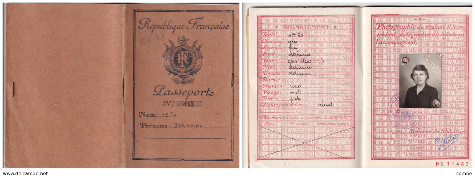 PASSEPORT. FOUGERES 1952 - Documents Historiques