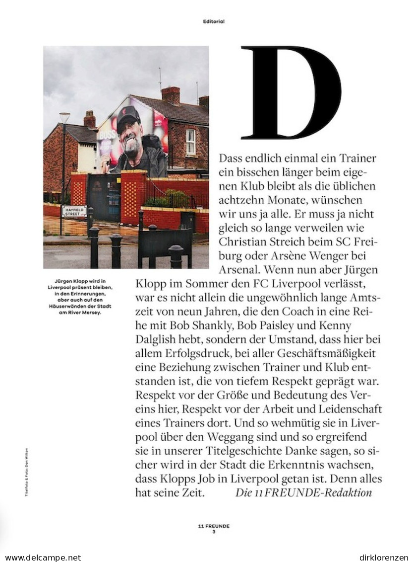 11 Freunde Magazine Germany 2024 #269 Jürgen Klopp Thanks Boss FC Liverpool - Non Classés