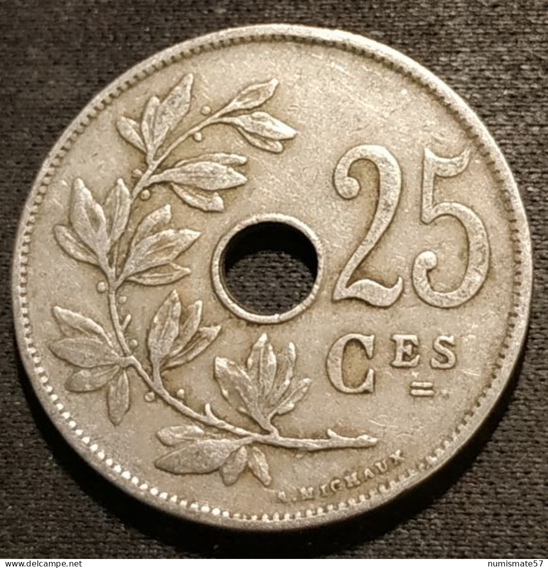 BELGIQUE - BELGIUM - 25 CENTIMES 1927 - Légende FR - Albert Ier - Type Michaux - KM 68.1 - 25 Cent