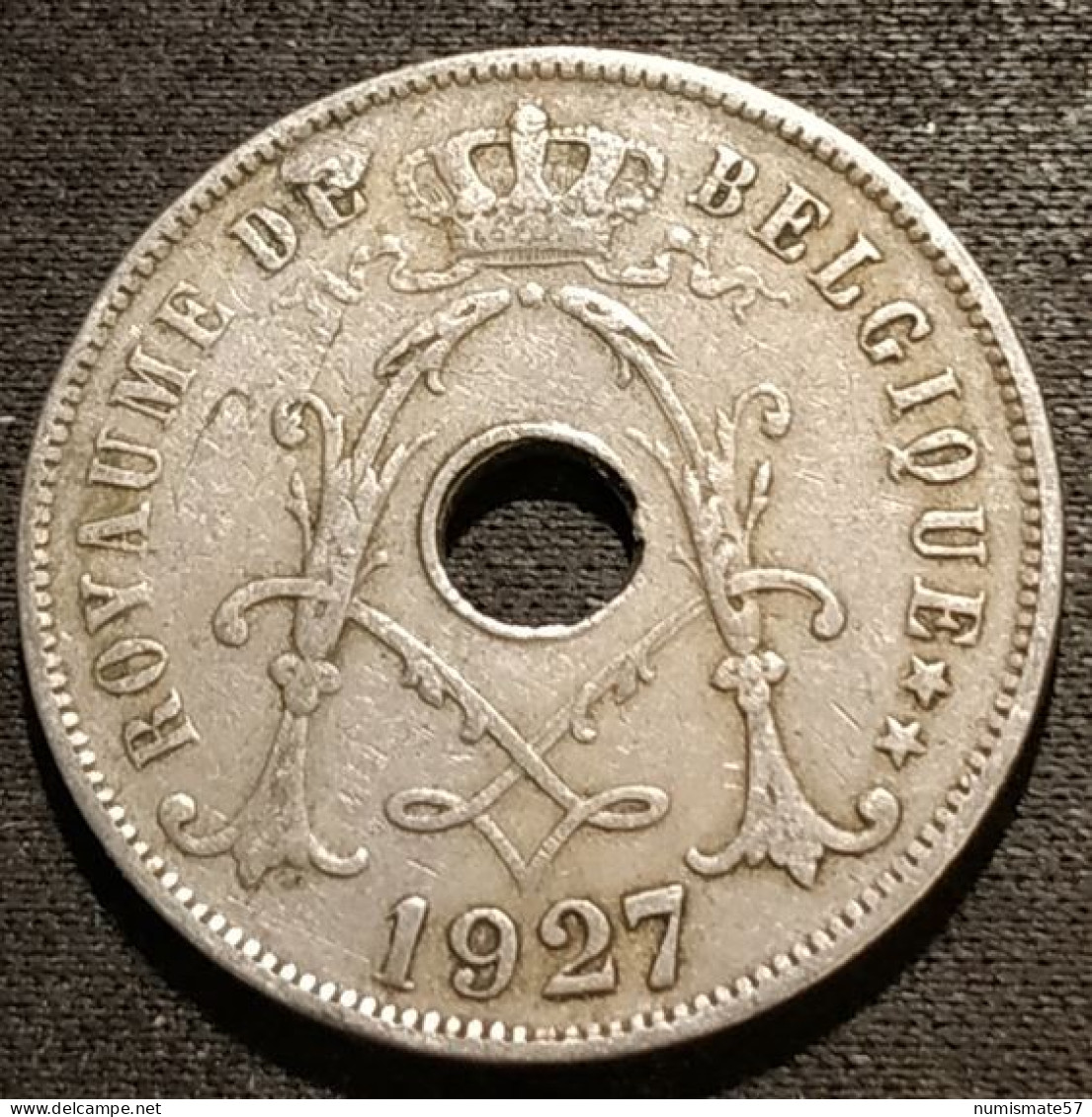 BELGIQUE - BELGIUM - 25 CENTIMES 1927 - Légende FR - Albert Ier - Type Michaux - KM 68.1 - 25 Cent