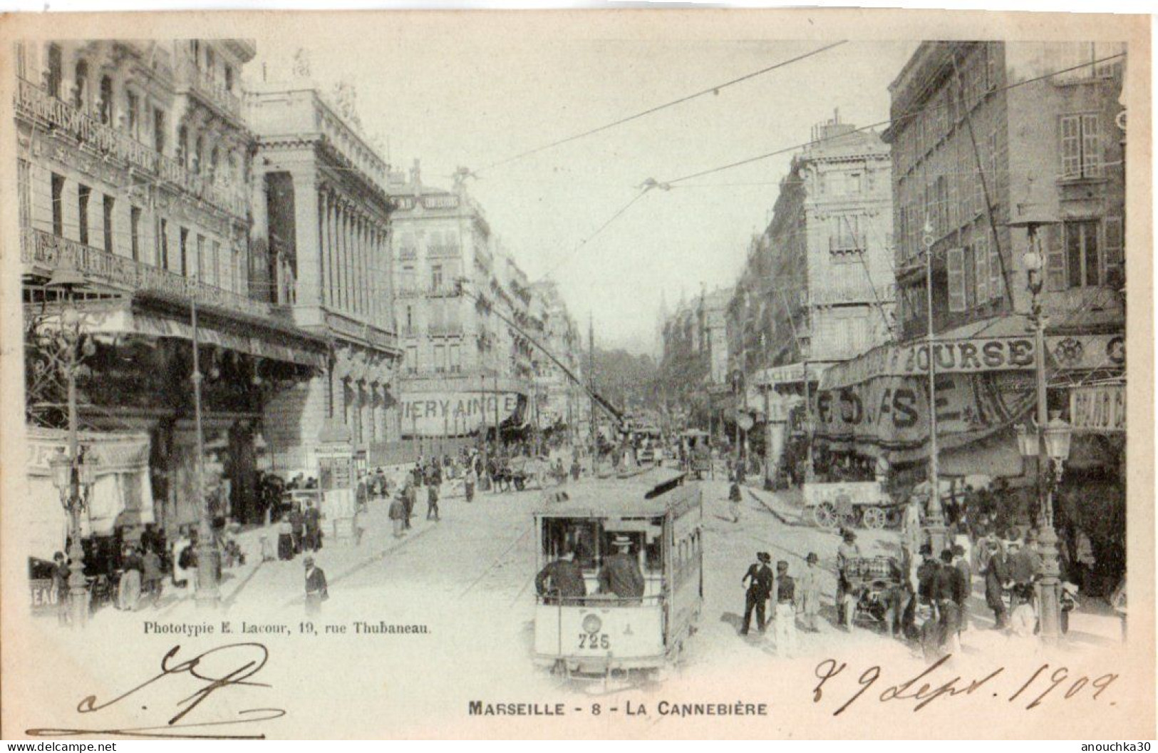 13  CPA   MARSEILLE LA CANEBIERE - Canebière, Stadtzentrum