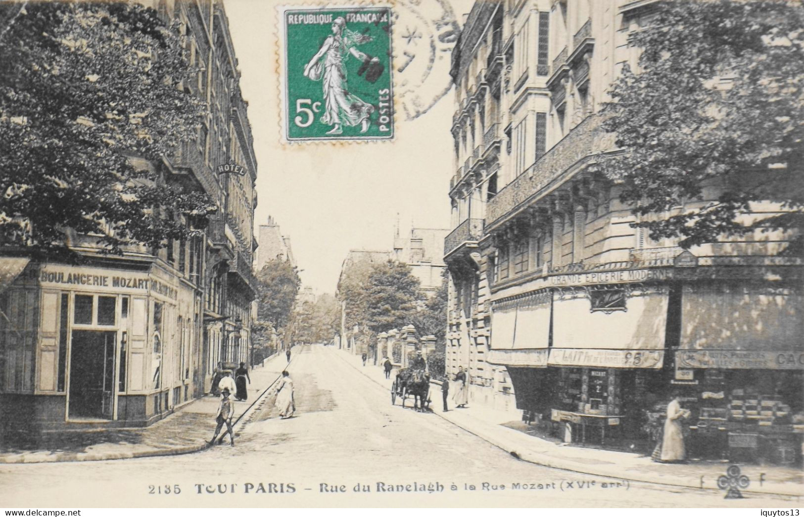 CPA. [75] > TOUT PARIS > N° 2135 - (pas Vue Sur Le Site) - Rue Du Ranelagh à La Rue Mozart - (XVIe Arrt.) - 1910 - TBE - Arrondissement: 16