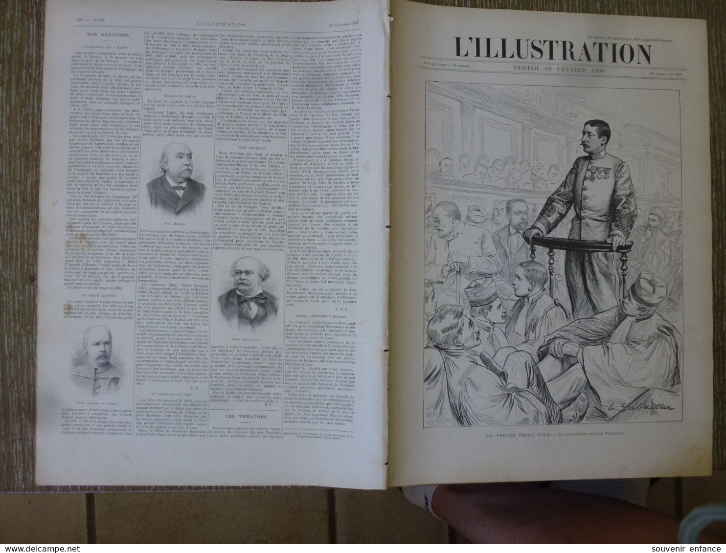 L'Illustration Février 1898 Procès Emile Zola Lieutenant Colonel Picquart Souterrain De Passy Carnaval De Nice Banghi - 1850 - 1899