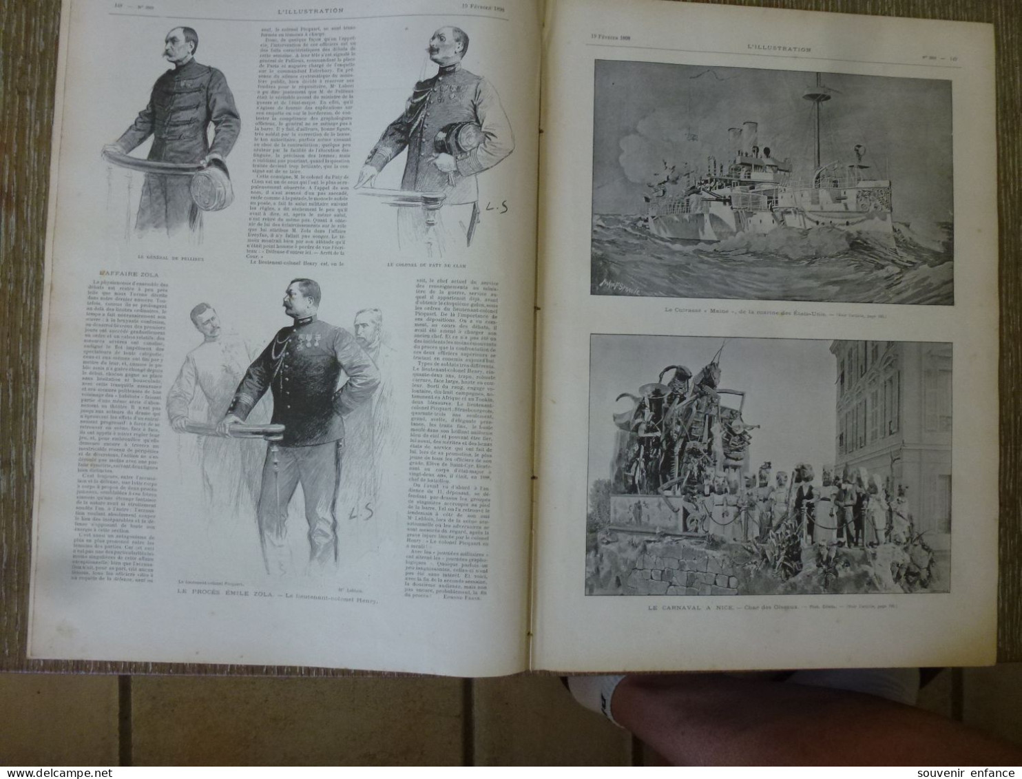 L'Illustration Février 1898 Procès Emile Zola Lieutenant Colonel Picquart Souterrain De Passy Carnaval De Nice Banghi - 1850 - 1899