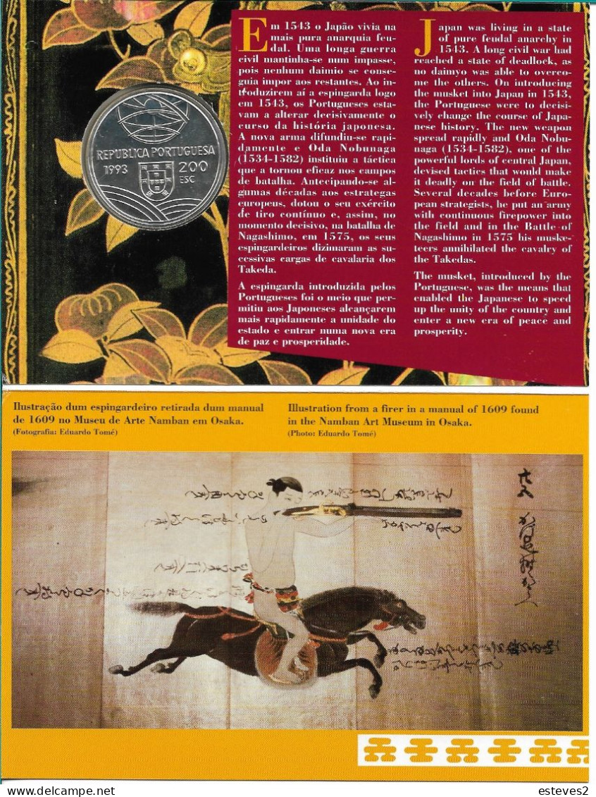 Portugal 1993 , 200 Escudos , Introdução Da Espingarda , The Introdution Of The Musket In Japan , Blister - Portugal