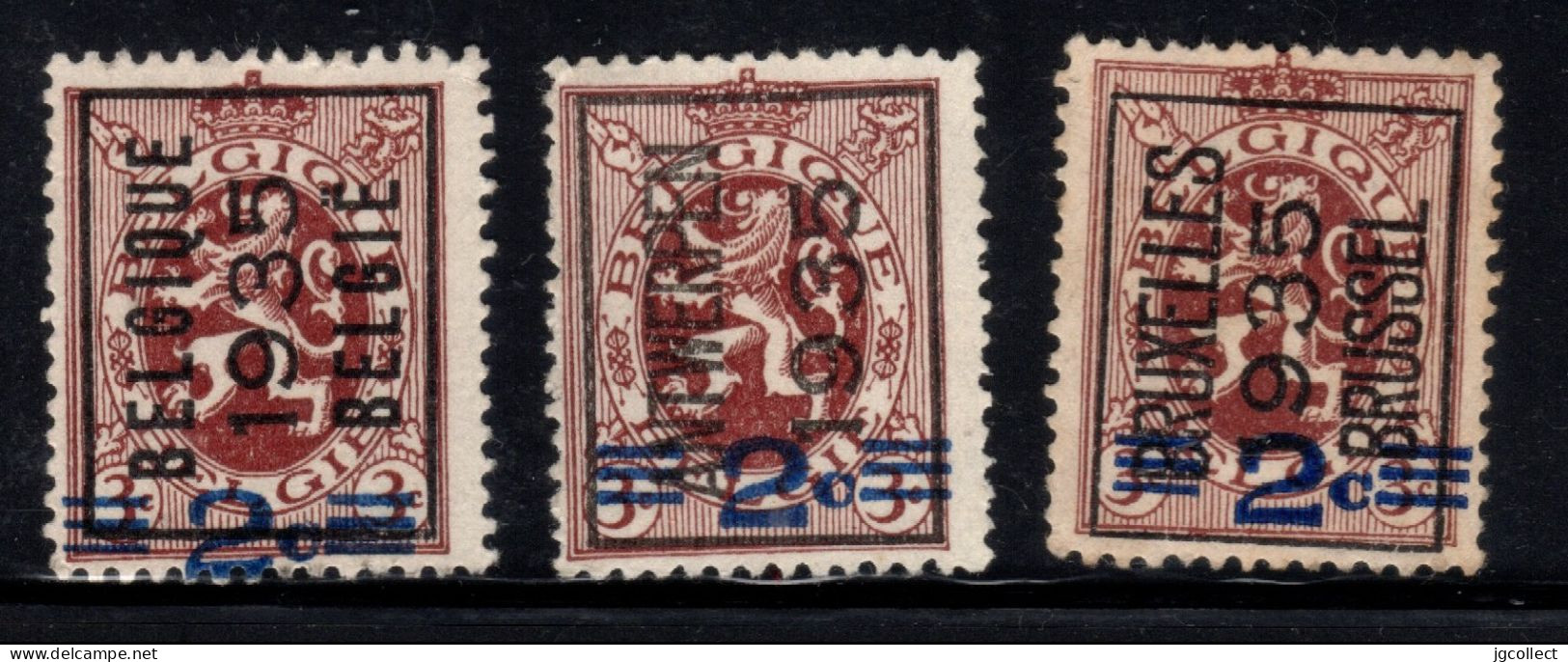 Setje Typo's 1935 - Heraldieke Leeuw / Lion Heraldique  - O/used - Typo Precancels 1929-37 (Heraldic Lion)