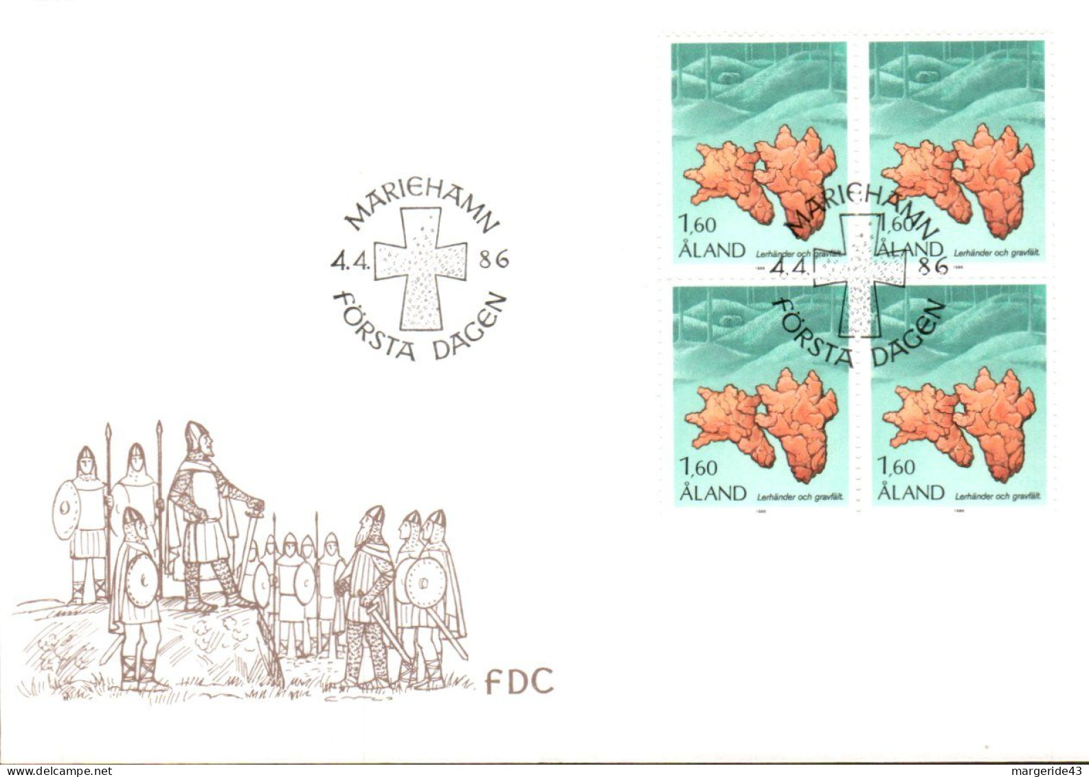 ALAND FDC 1986 SERIE COURANTE - Ålandinseln