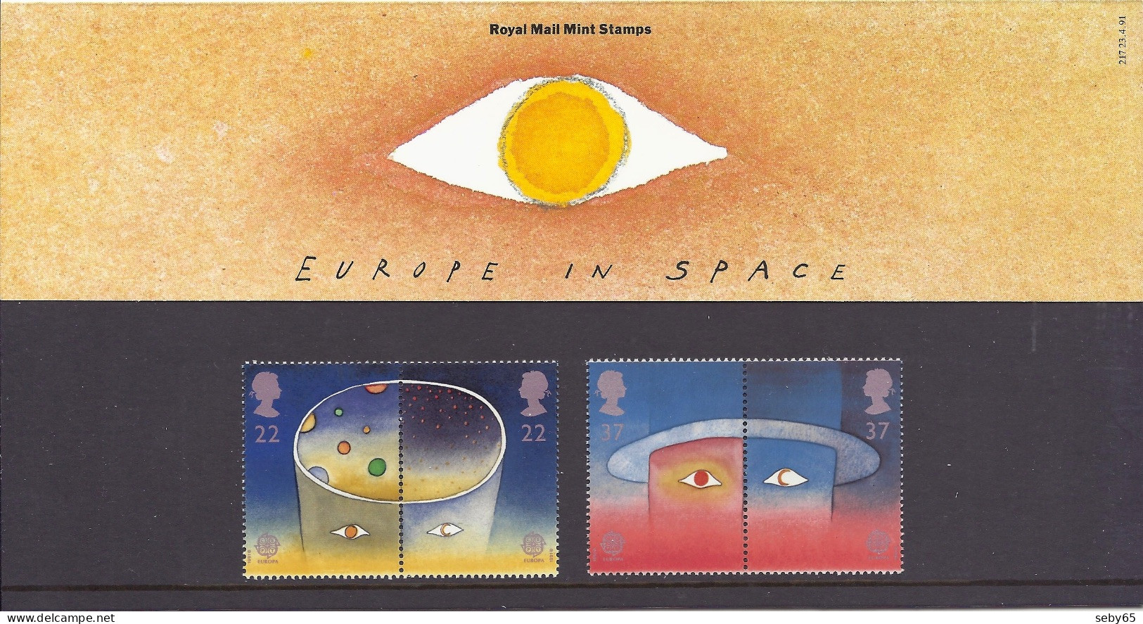 Great Britain 1991 - Europa CEPT, Europe In Space, Astronomy, Planet, Telescope Observatory - Presentation Pack, Set MNH - Unused Stamps
